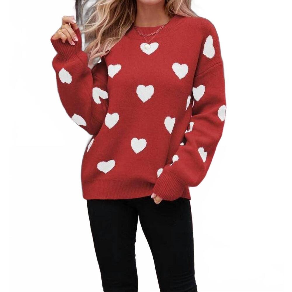 NEW LOVESOFT love long sleeve sweater in red